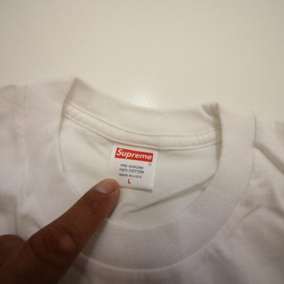 Supreme Cloud Tee T-Shirt Large White SS19 2019 Open Bag for Measurements - Picture 5 of 8